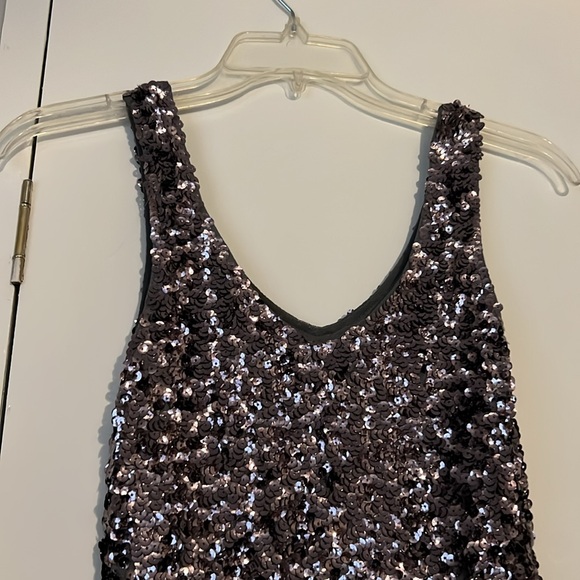 Amber Blue sleeveless sequin dress for women with built in lining. Size M - Picture 3 of 6